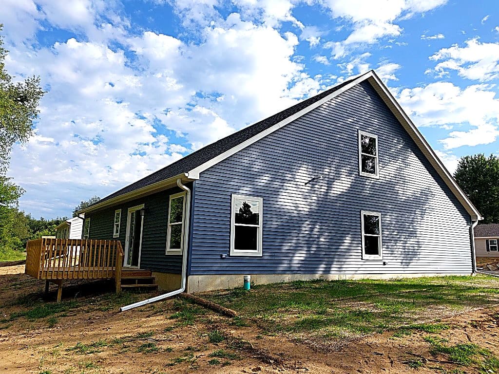 Rear Elevation & Wooden Deck