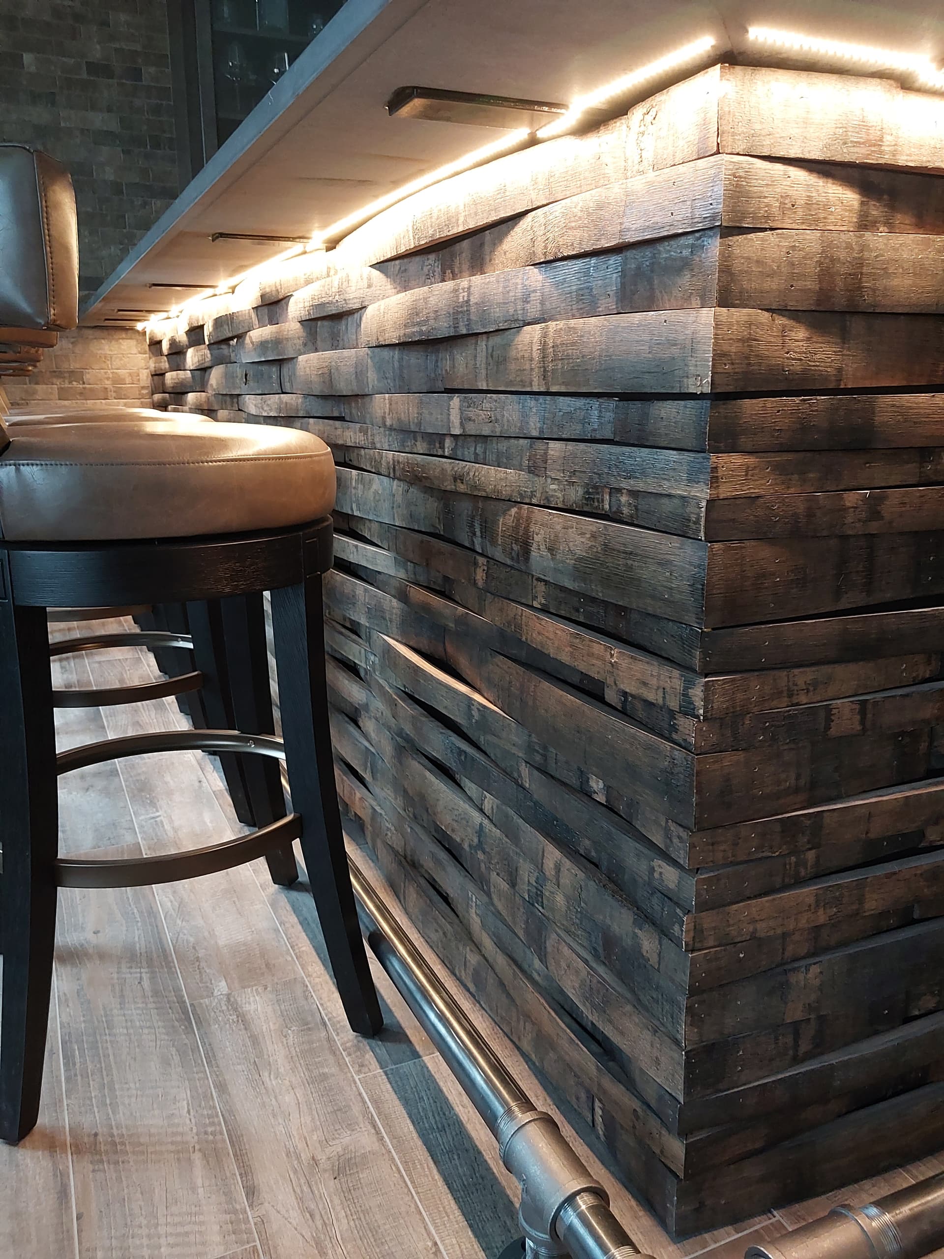 Whiskey Barrel Staves Bar by SPK Homes, Schererville, IN, photo 2